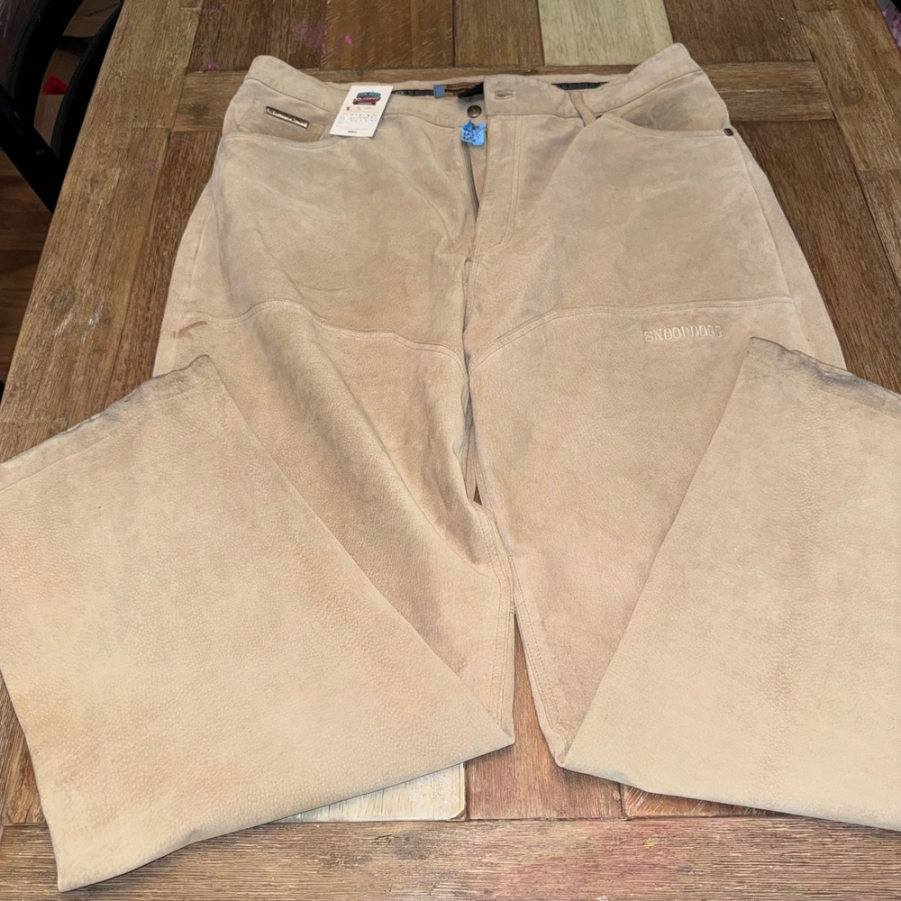 Snoop Dogg Clothing Company Pants Mens 42 Tan Good Vintage Suede Baggy Hip Hop